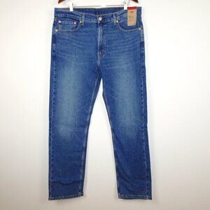 Levi's 505 Straight Leg Jeans Men's Size 38x34 Blue Denim Stretch